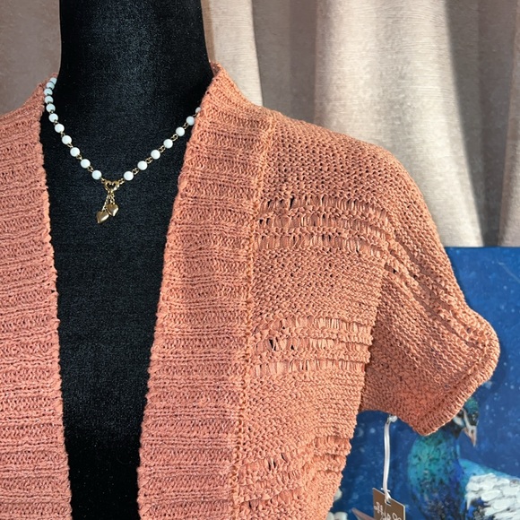 NWT Lucy & Laurel Size S Short Sleeved Cardigan - Picture 2 of 10